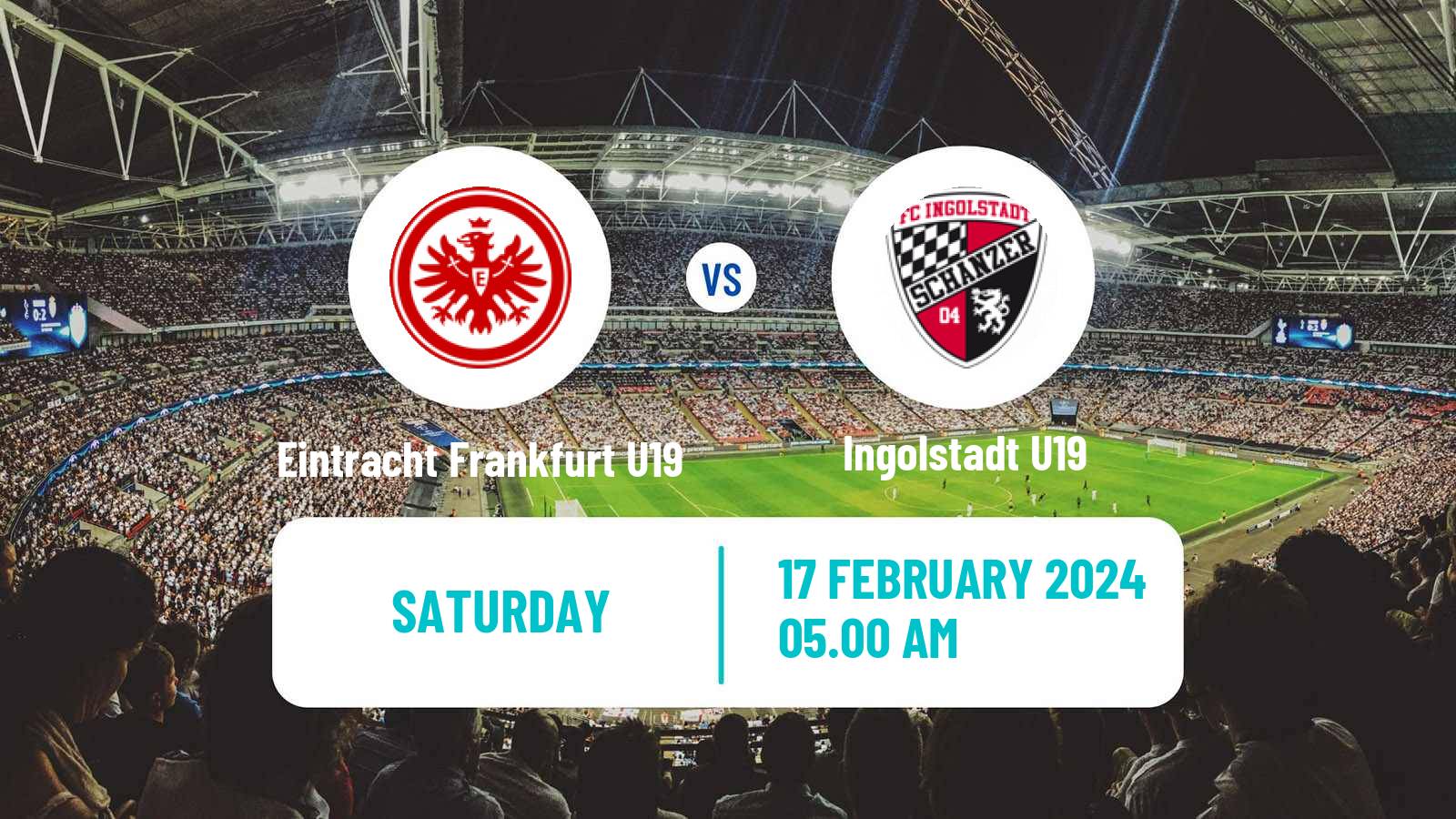 Soccer German Junioren Bundesliga South Eintracht Frankfurt U19 - Ingolstadt U19