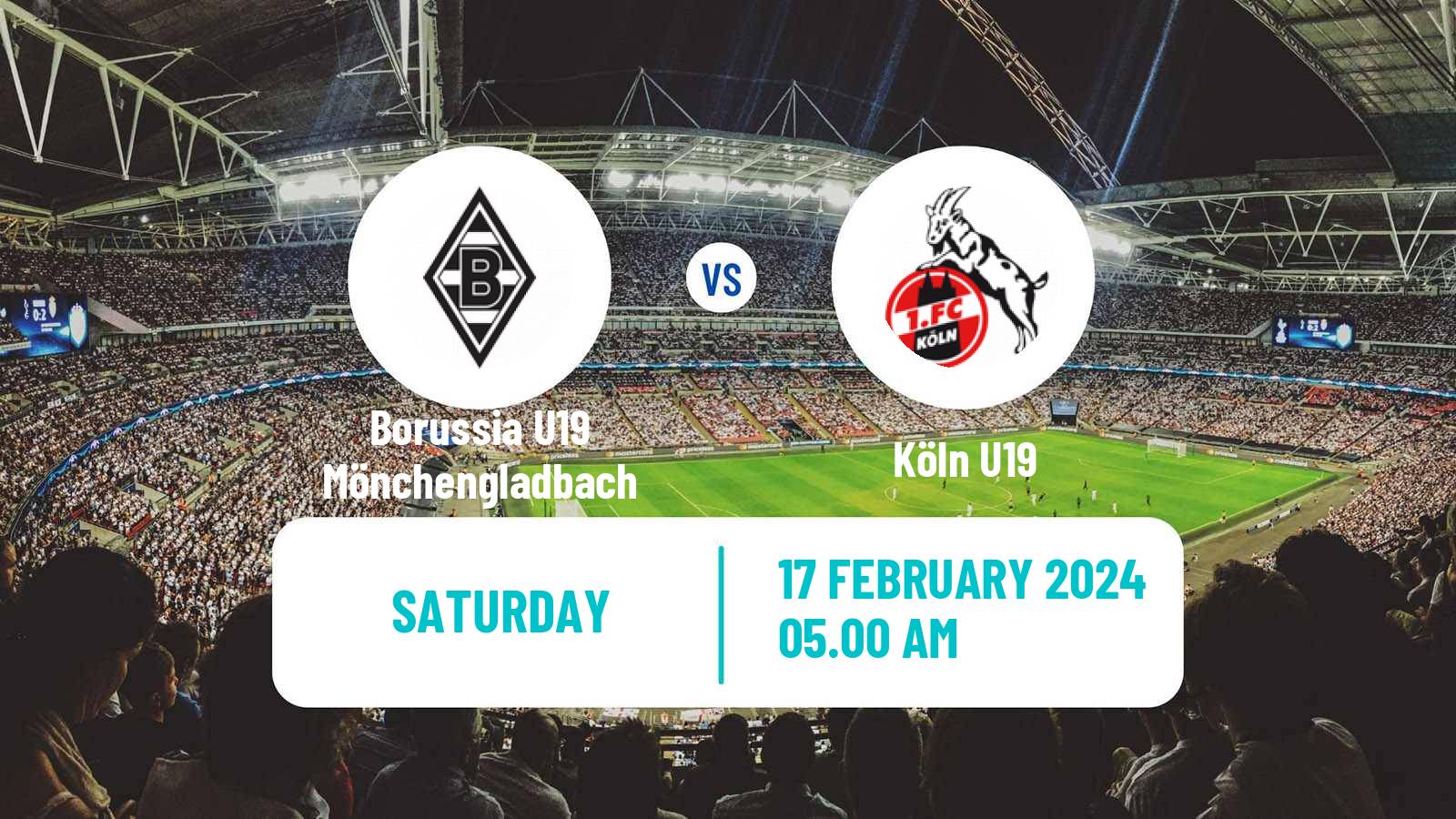 Soccer German Junioren Bundesliga West Borussia U19 Mönchengladbach - Köln U19