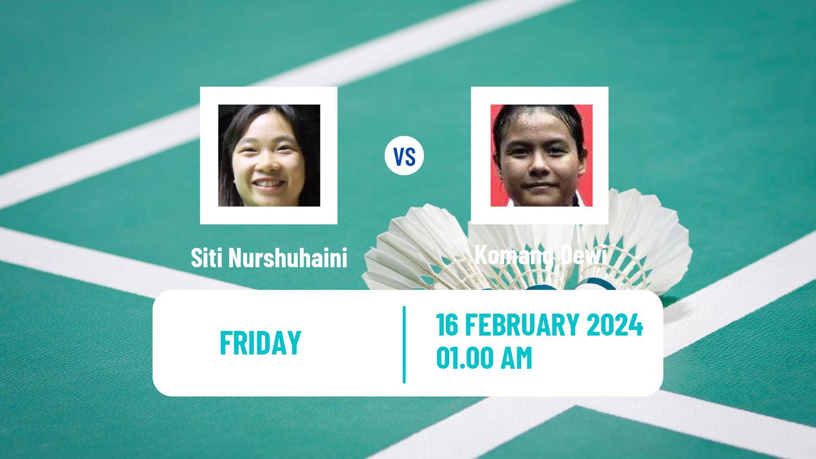 Badminton BWF Asia Championships Teams Women Siti Nurshuhaini - Komang Dewi