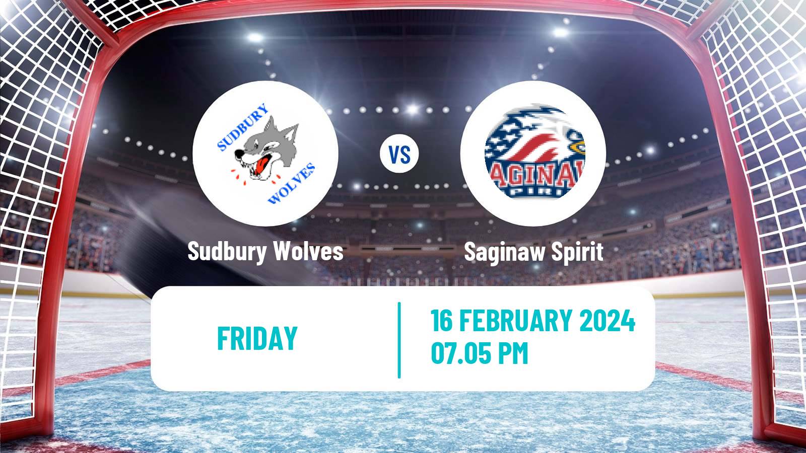 Hockey OHL Sudbury Wolves - Saginaw Spirit