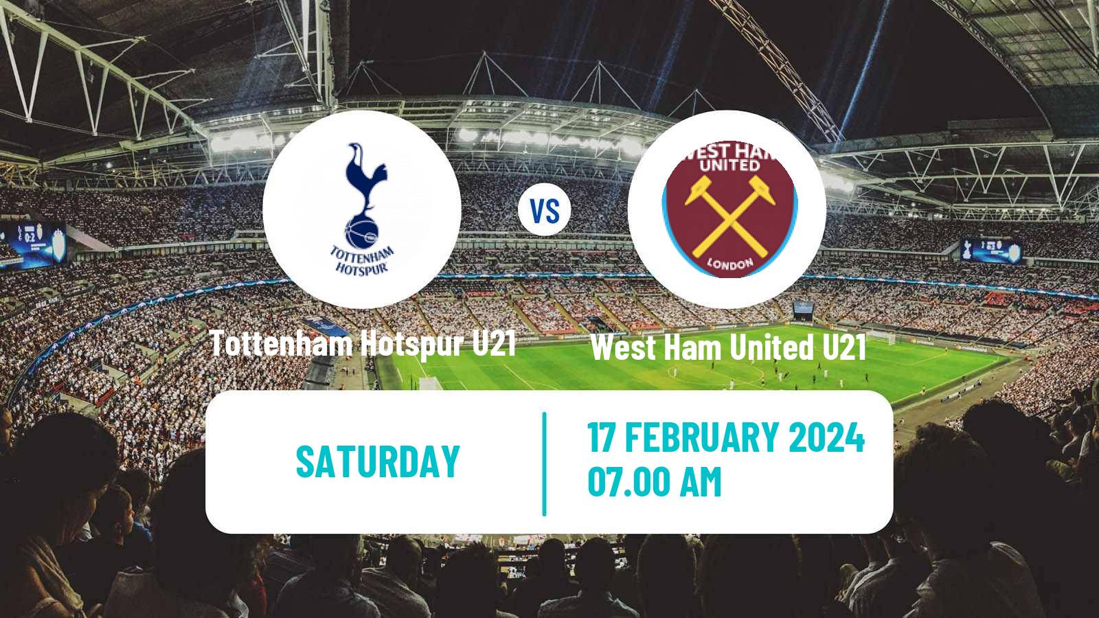 Soccer English Premier League 2 Tottenham Hotspur U21 - West Ham United U21