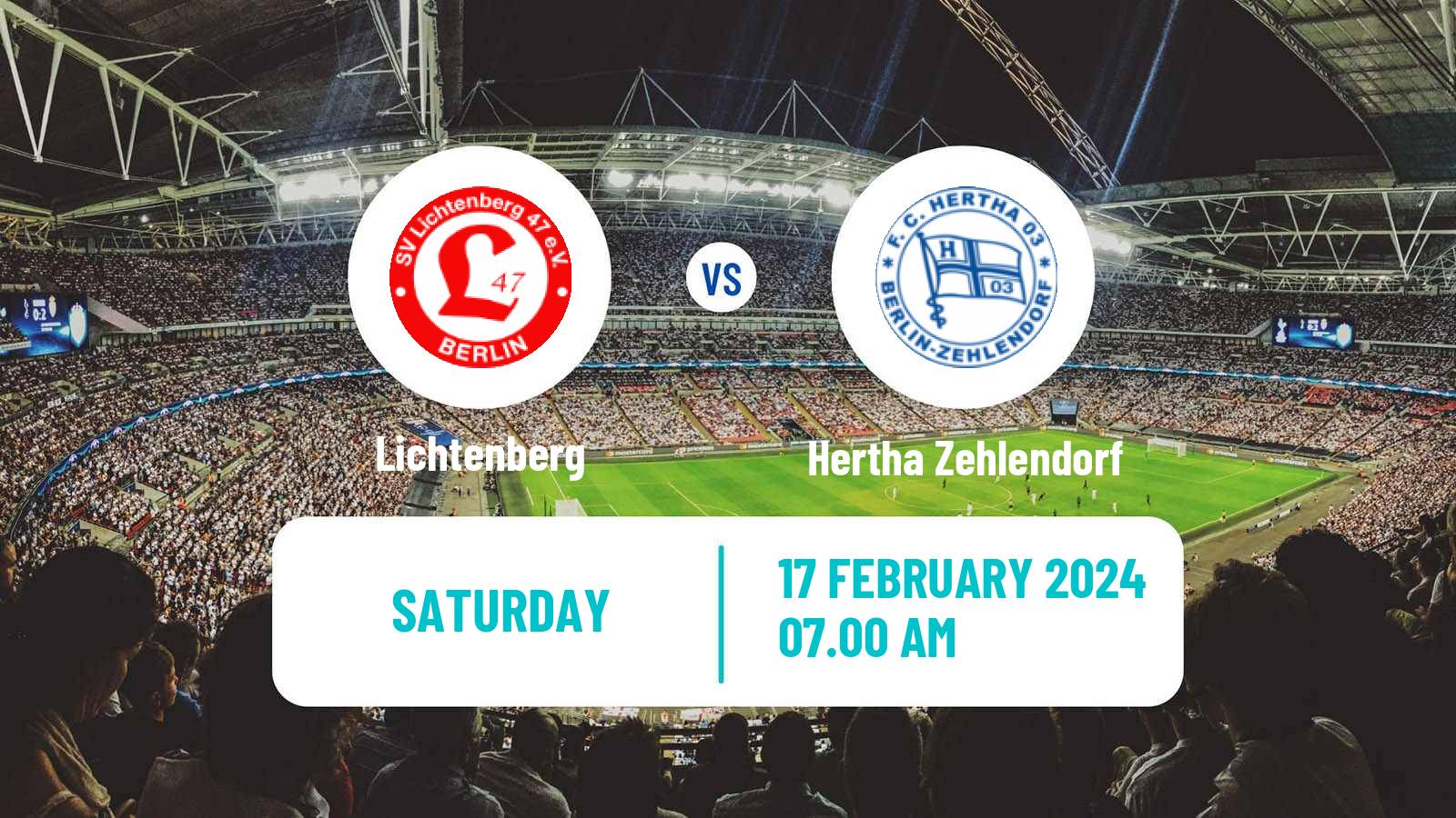 Soccer German Oberliga NOFV-Nord Lichtenberg - Hertha Zehlendorf