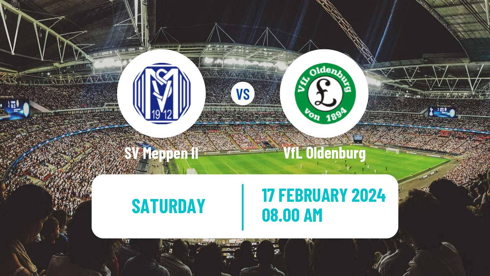 Soccer German Oberliga Niedersachsen Meppen II - VfL Oldenburg