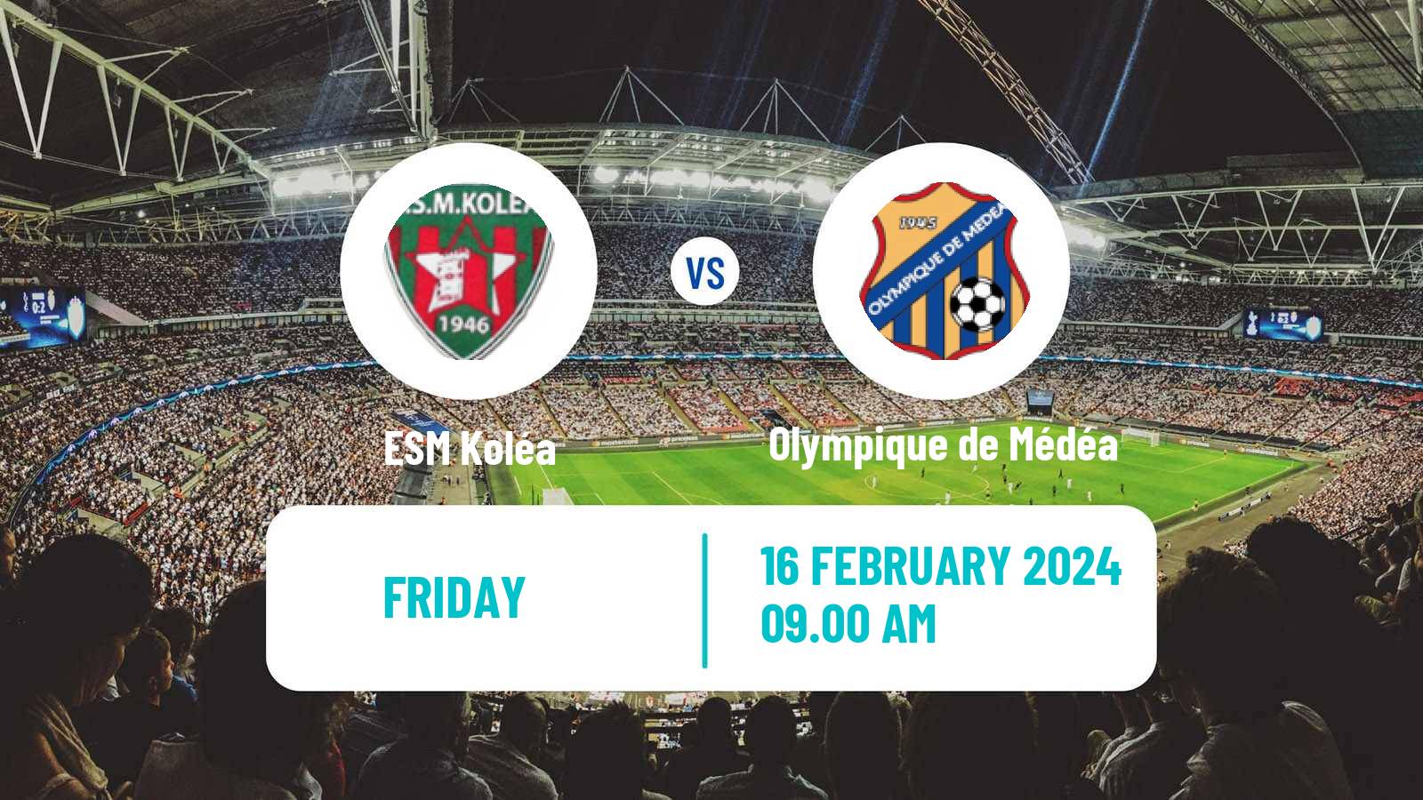 Soccer Algerian Ligue 2 Koléa - Olympique de Médéa