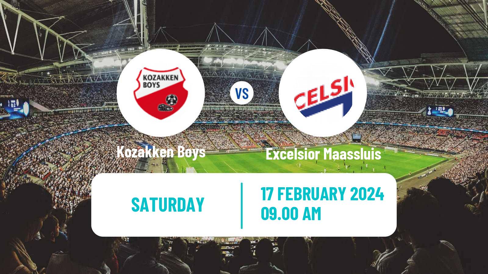 Soccer Dutch Tweede Divisie Kozakken Boys - Excelsior Maassluis