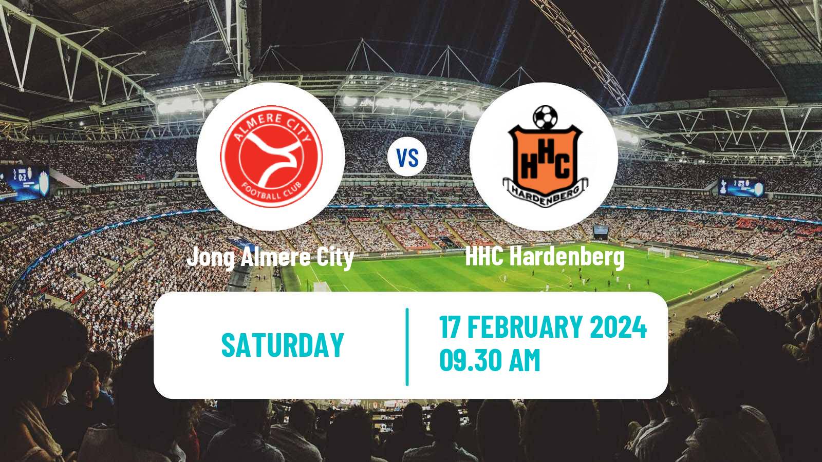 Soccer Dutch Tweede Divisie Jong Almere City - HHC Hardenberg