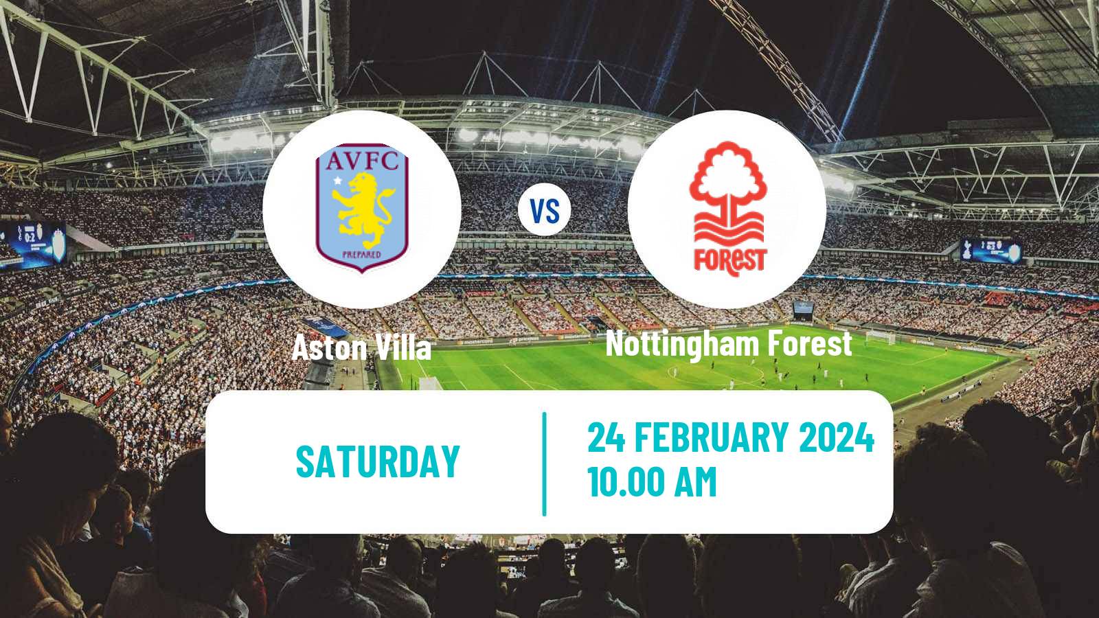 Soccer English Premier League Aston Villa - Nottingham Forest