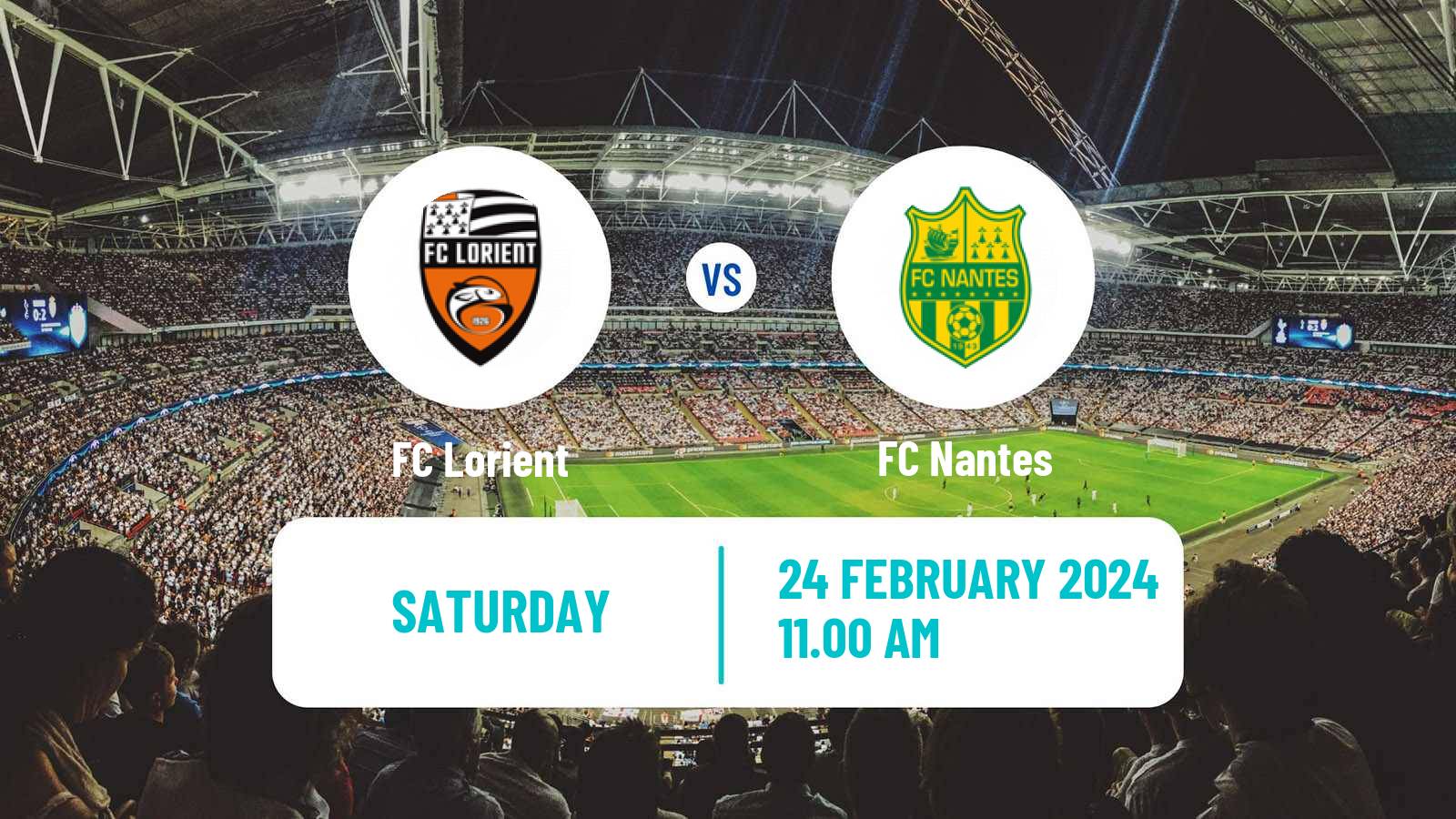Soccer French Ligue 1 Lorient - Nantes