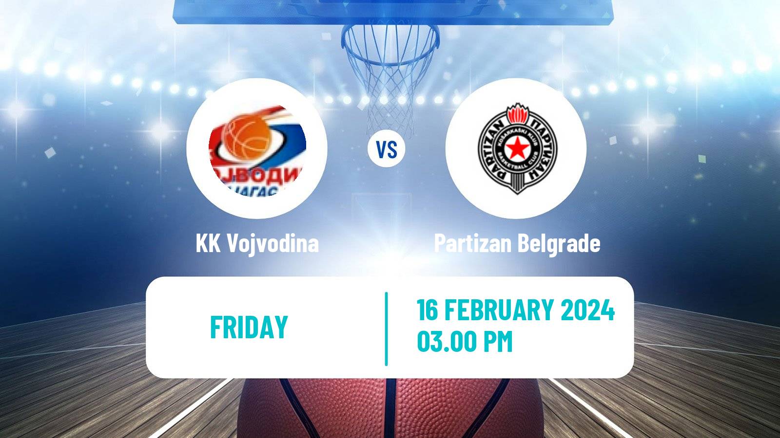 Basketball Serbian Korac Cup Vojvodina - Partizan Belgrade