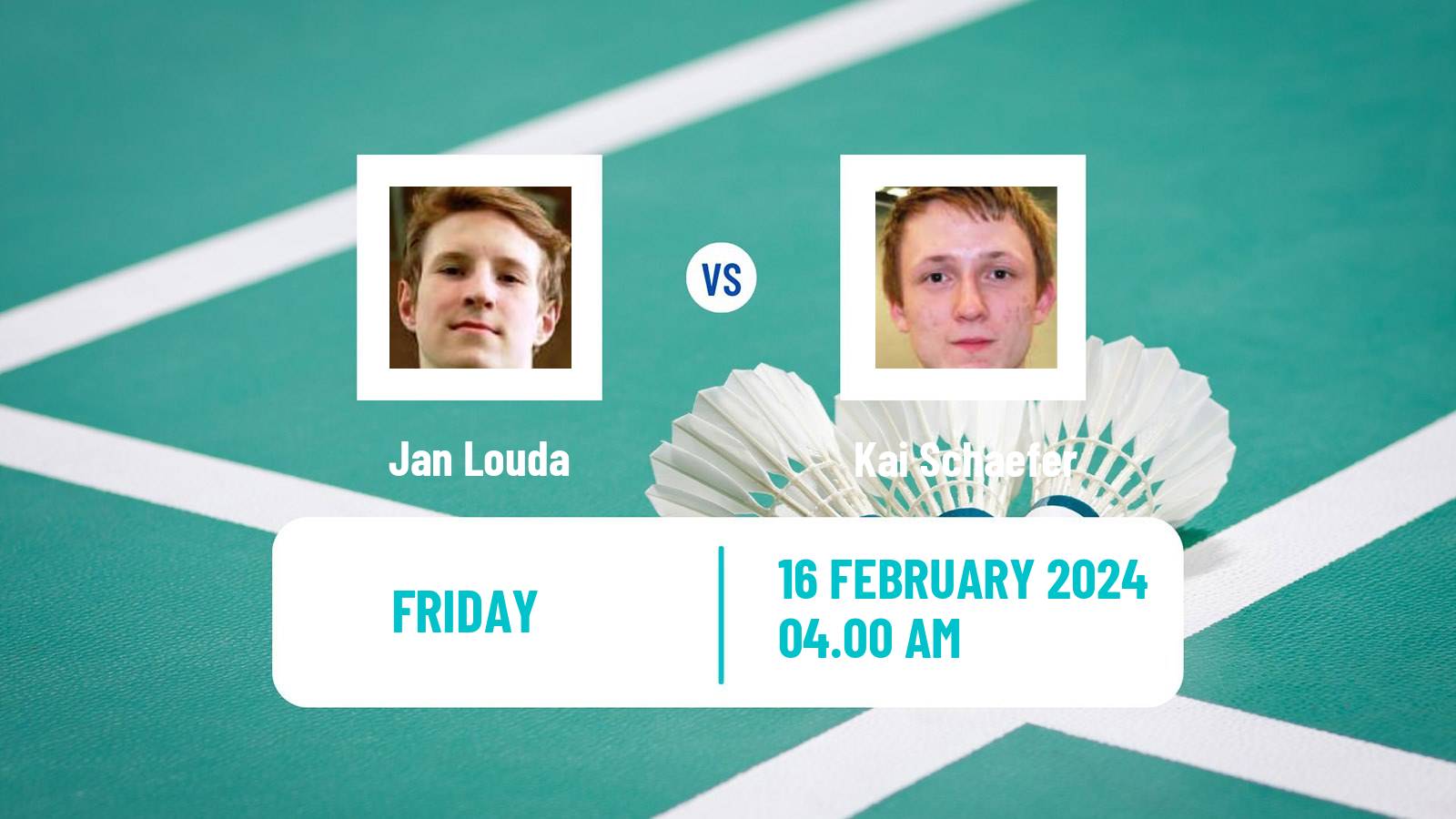 Badminton BWF European Championships Teams Men Jan Louda - Kai Schaefer