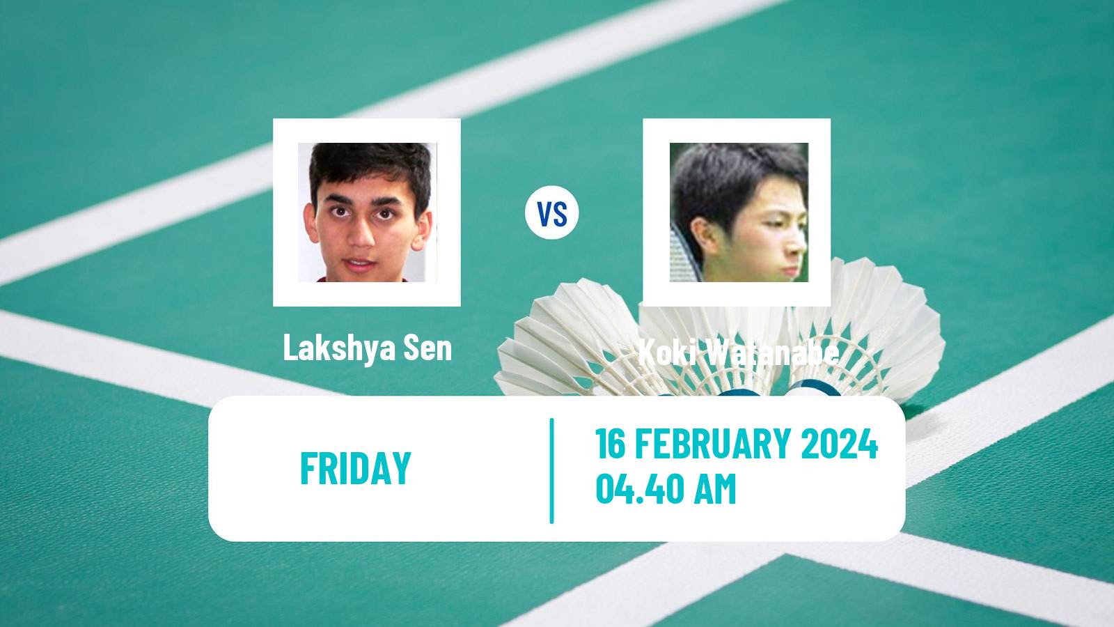 Badminton BWF Asia Championships Teams Men Lakshya Sen - Koki Watanabe