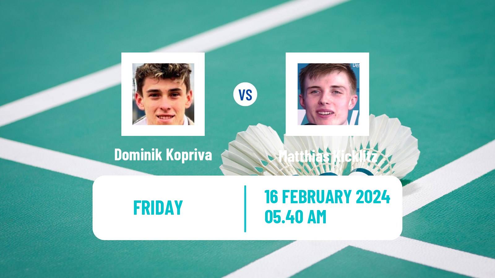Badminton BWF European Championships Teams Men Dominik Kopriva - Matthias Kicklitz