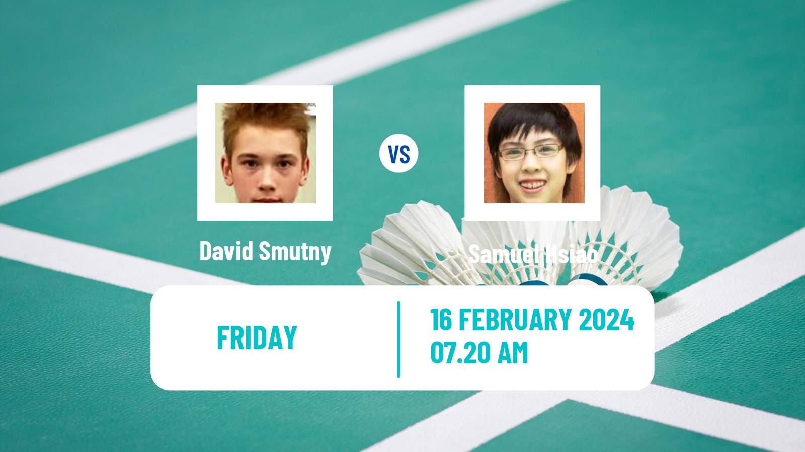 Badminton BWF European Championships Teams Men David Smutny - Samuel Hsiao