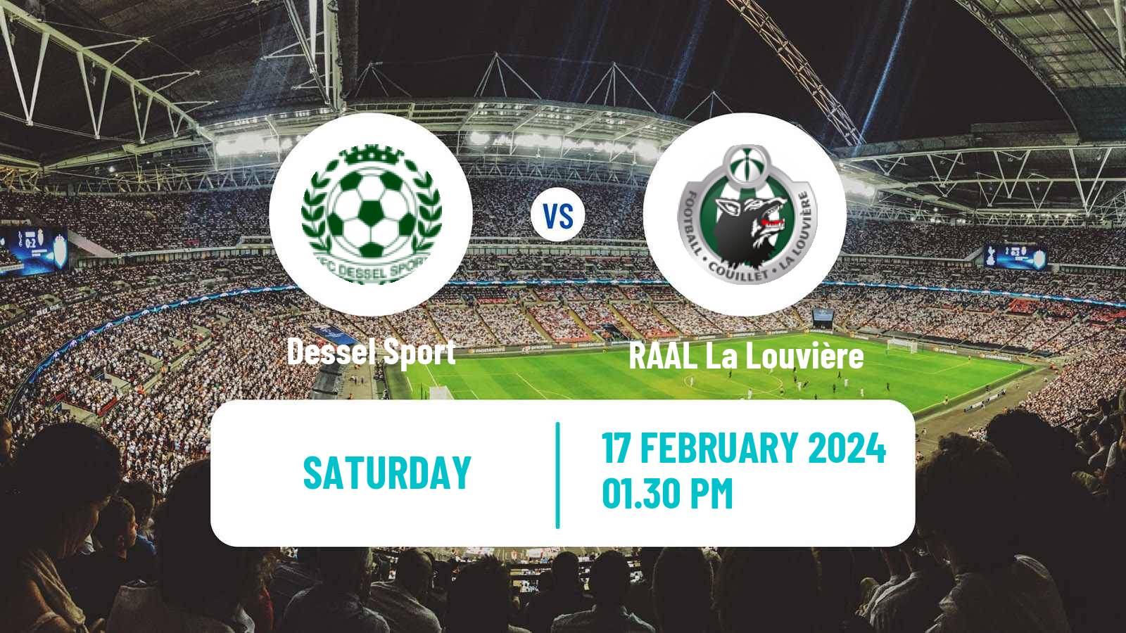 Soccer Belgian National Division 1 Dessel Sport - RAAL La Louvière