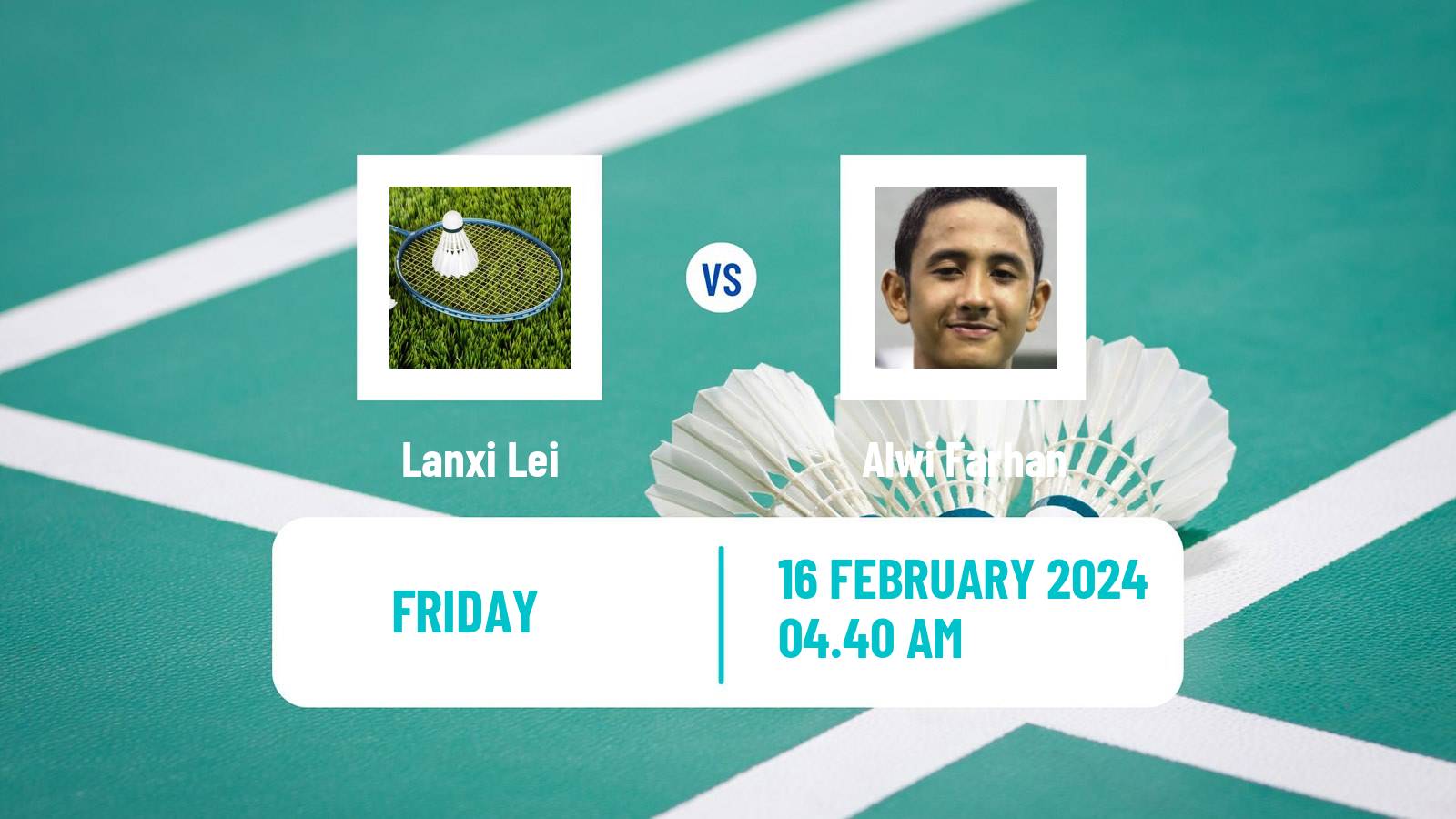 Badminton BWF Asia Championships Teams Men Lanxi Lei - Alwi Farhan