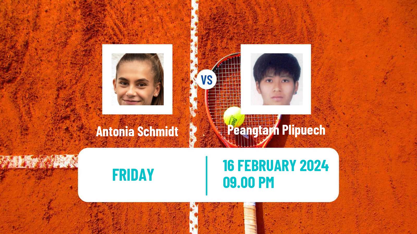 Tennis ITF W35 Nakhon Si Thammarat Women Antonia Schmidt - Peangtarn Plipuech