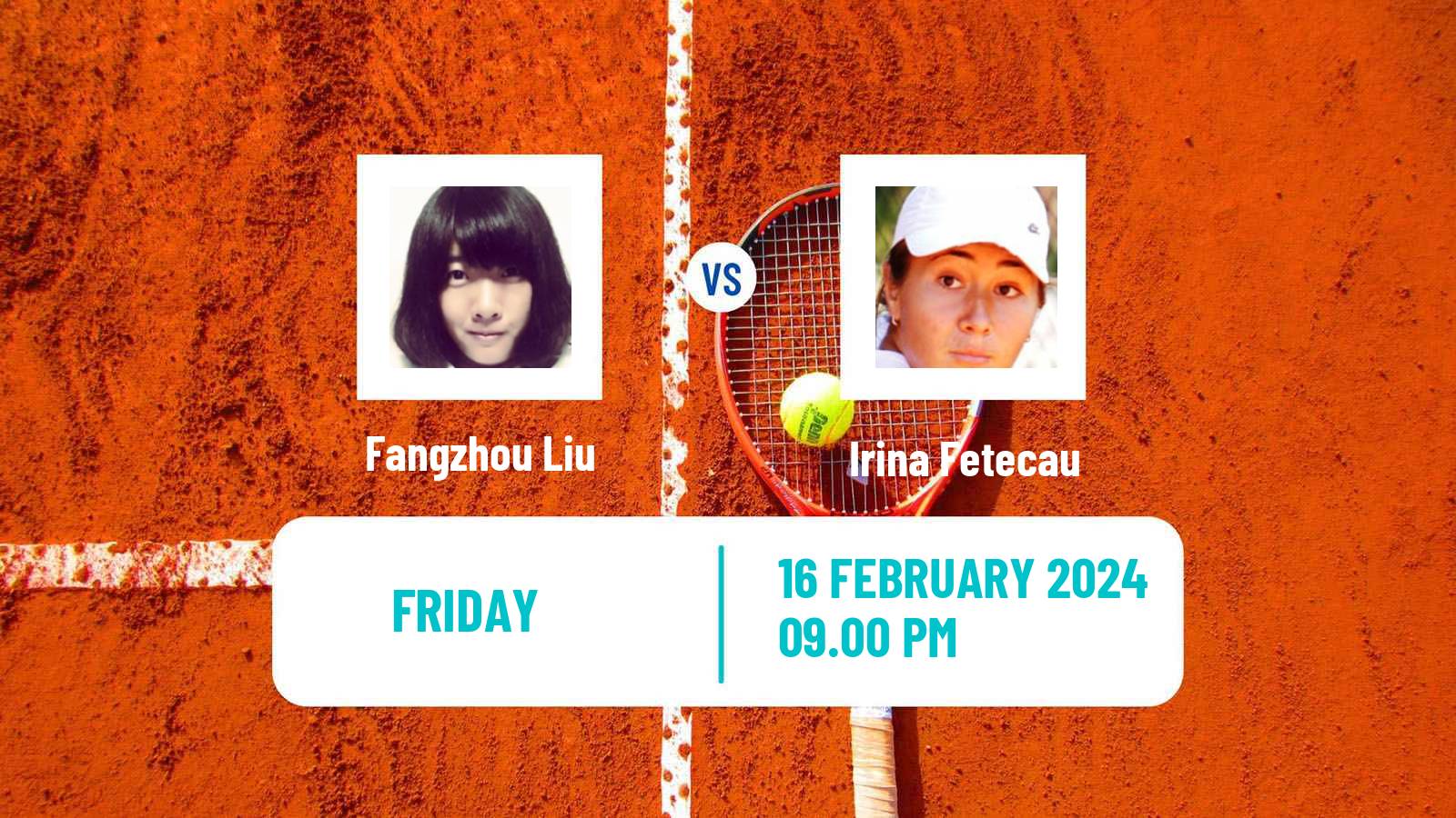 Tennis ITF W35 Nakhon Si Thammarat Women Fangzhou Liu - Irina Fetecau