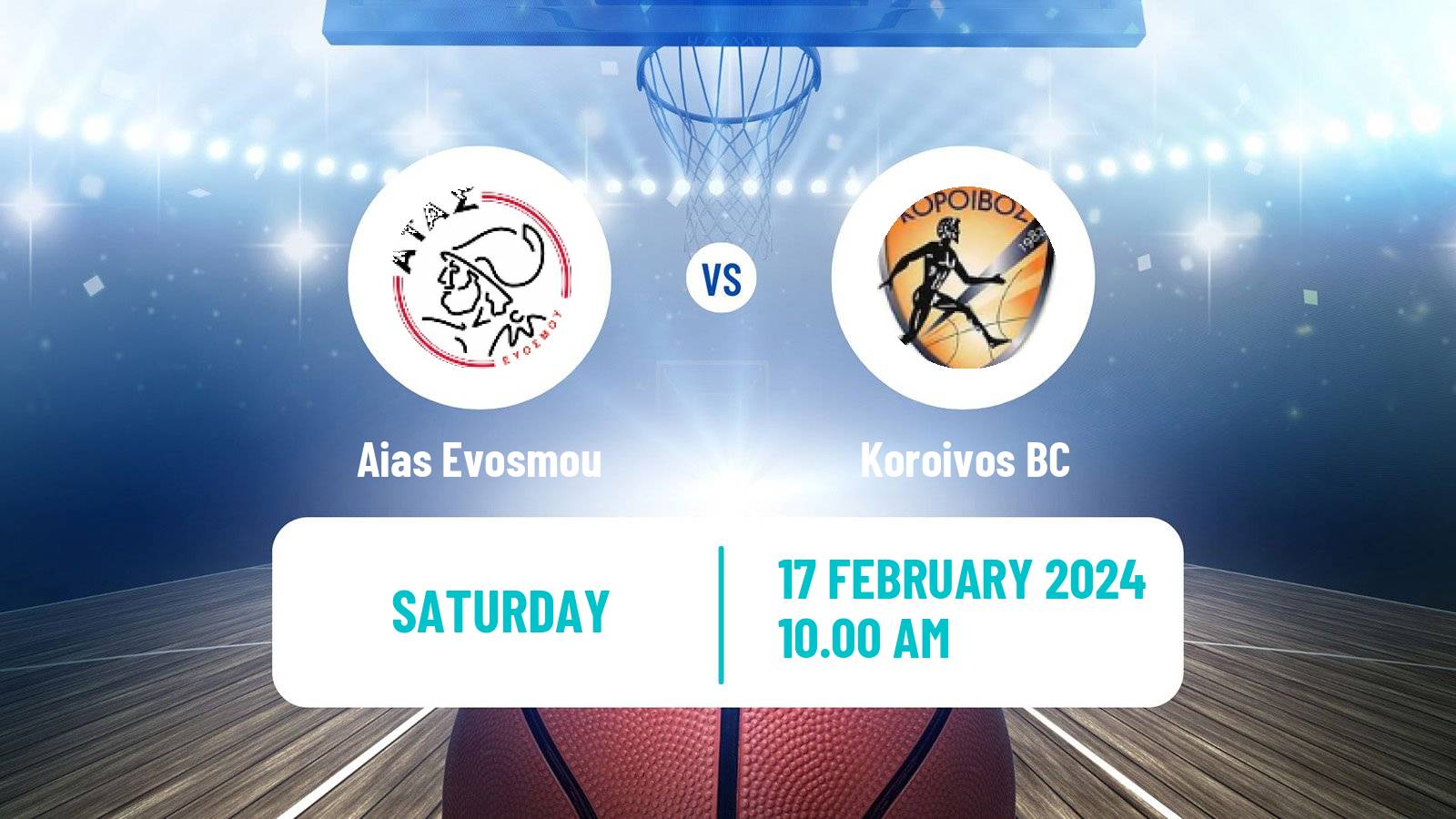 Basketball Greek Elite League Basketball Aias Evosmou - Koroivos