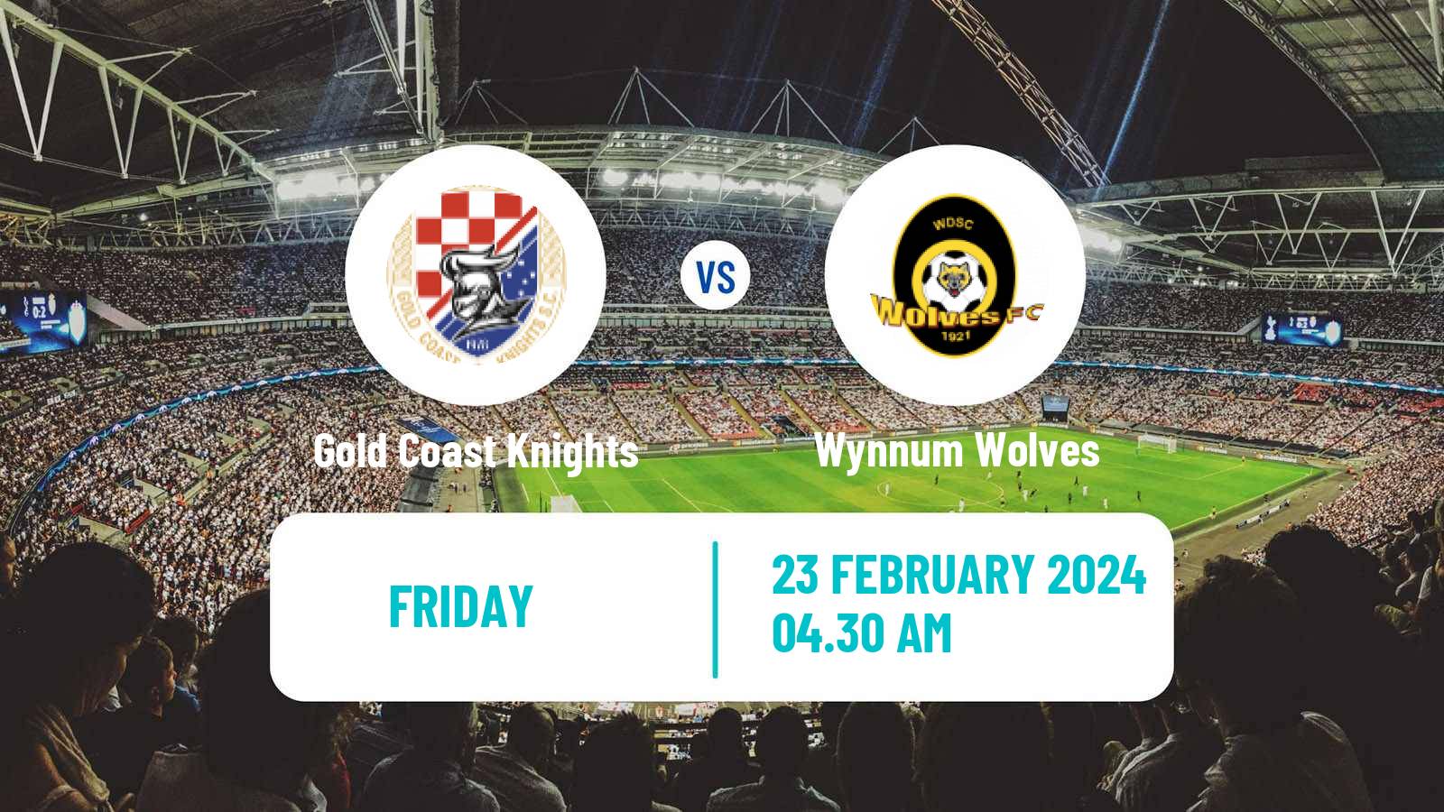 Soccer Australian NPL Queensland Gold Coast Knights - Wynnum Wolves