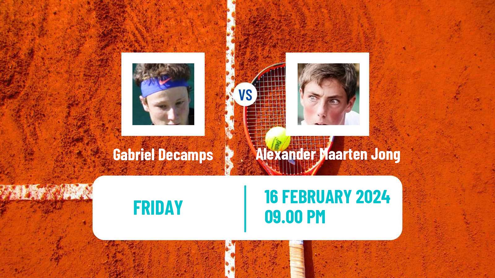 Tennis ITF M15 Nakhon Si Thammarat Men Gabriel Decamps - Alexander Maarten Jong