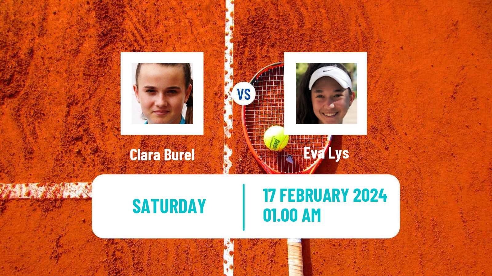 Tennis WTA Dubai Clara Burel - Eva Lys