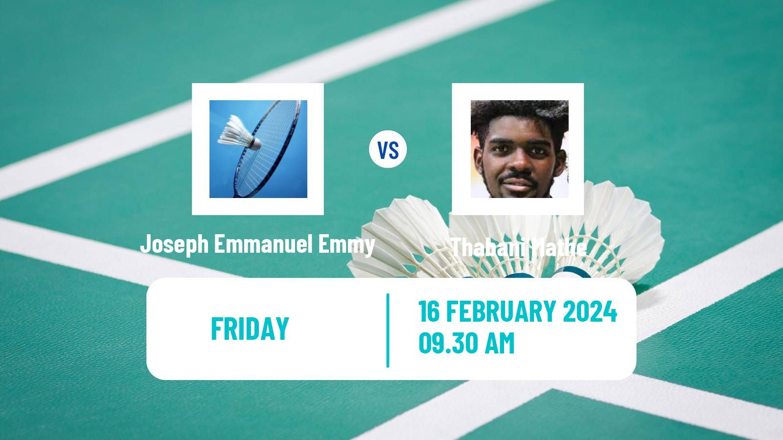 Badminton BWF Africa Championships Men Joseph Emmanuel Emmy - Thabani Mathe