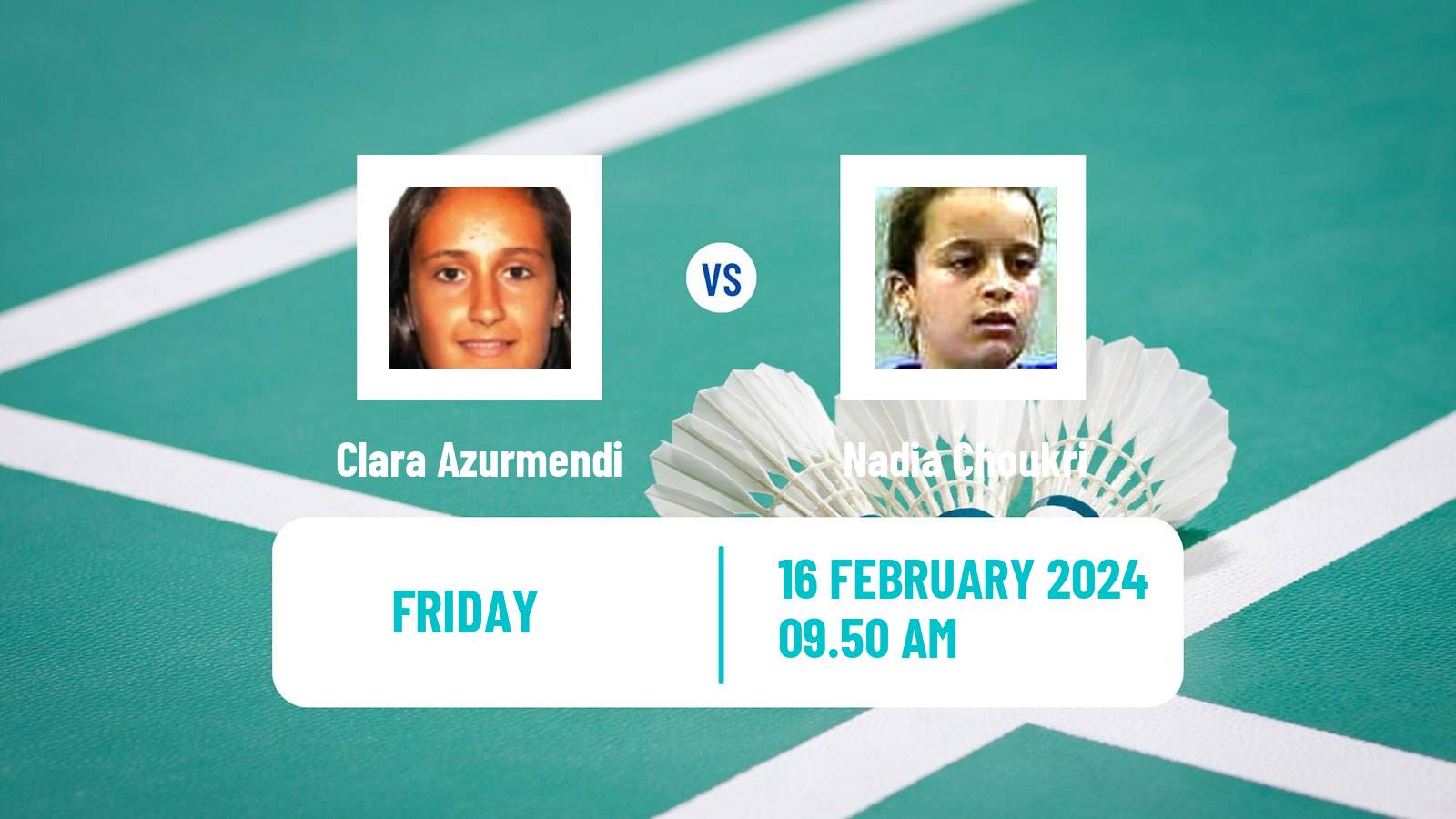 Badminton BWF European Championships Teams Women Clara Azurmendi - Nadia Choukri