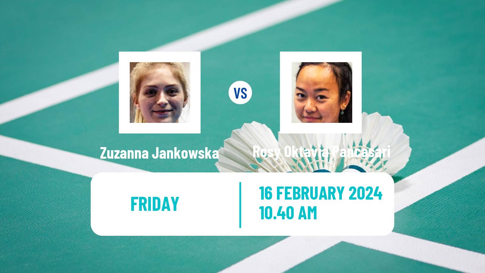 Badminton BWF European Championships Teams Women Zuzanna Jankowska - Rosy Oktavia Pancasari