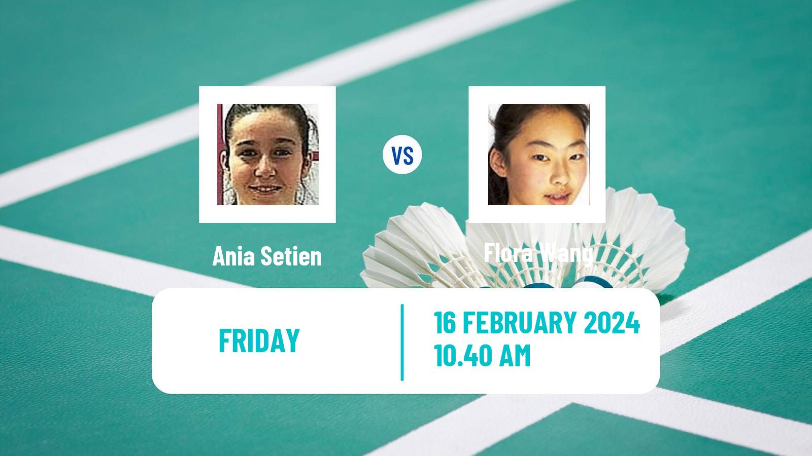 Badminton BWF European Championships Teams Women Ania Setien - Flora Wang