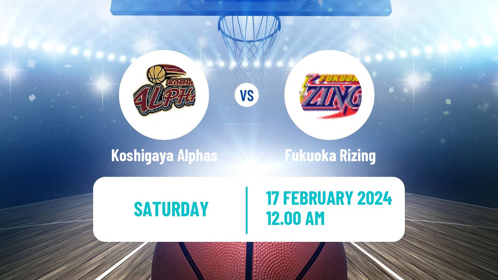 Basketball Japan B2 League Basketball Koshigaya Alphas - Fukuoka Rizing