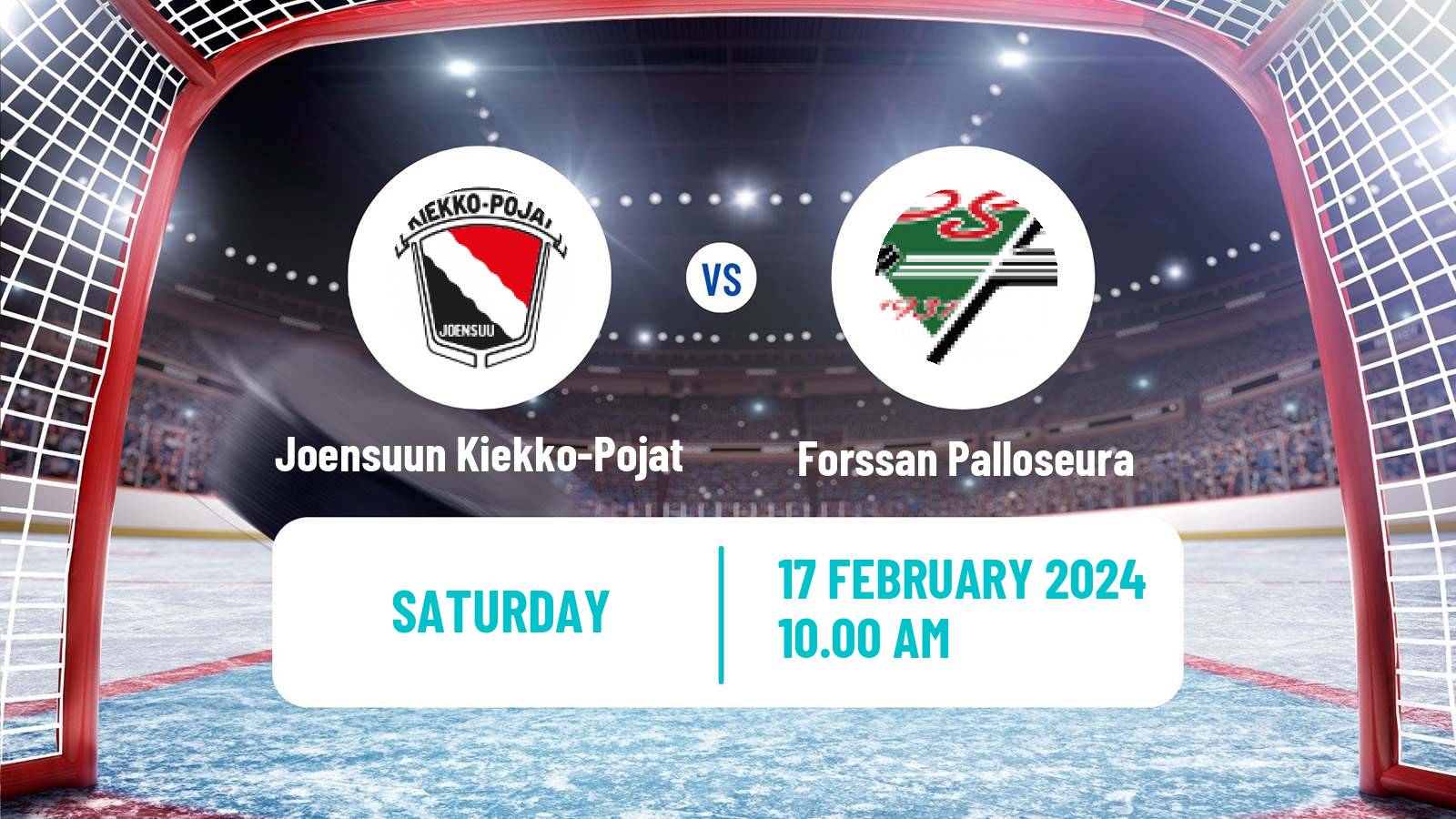 Hockey Finnish Mestis Joensuun Kiekko-Pojat - Forssan Palloseura