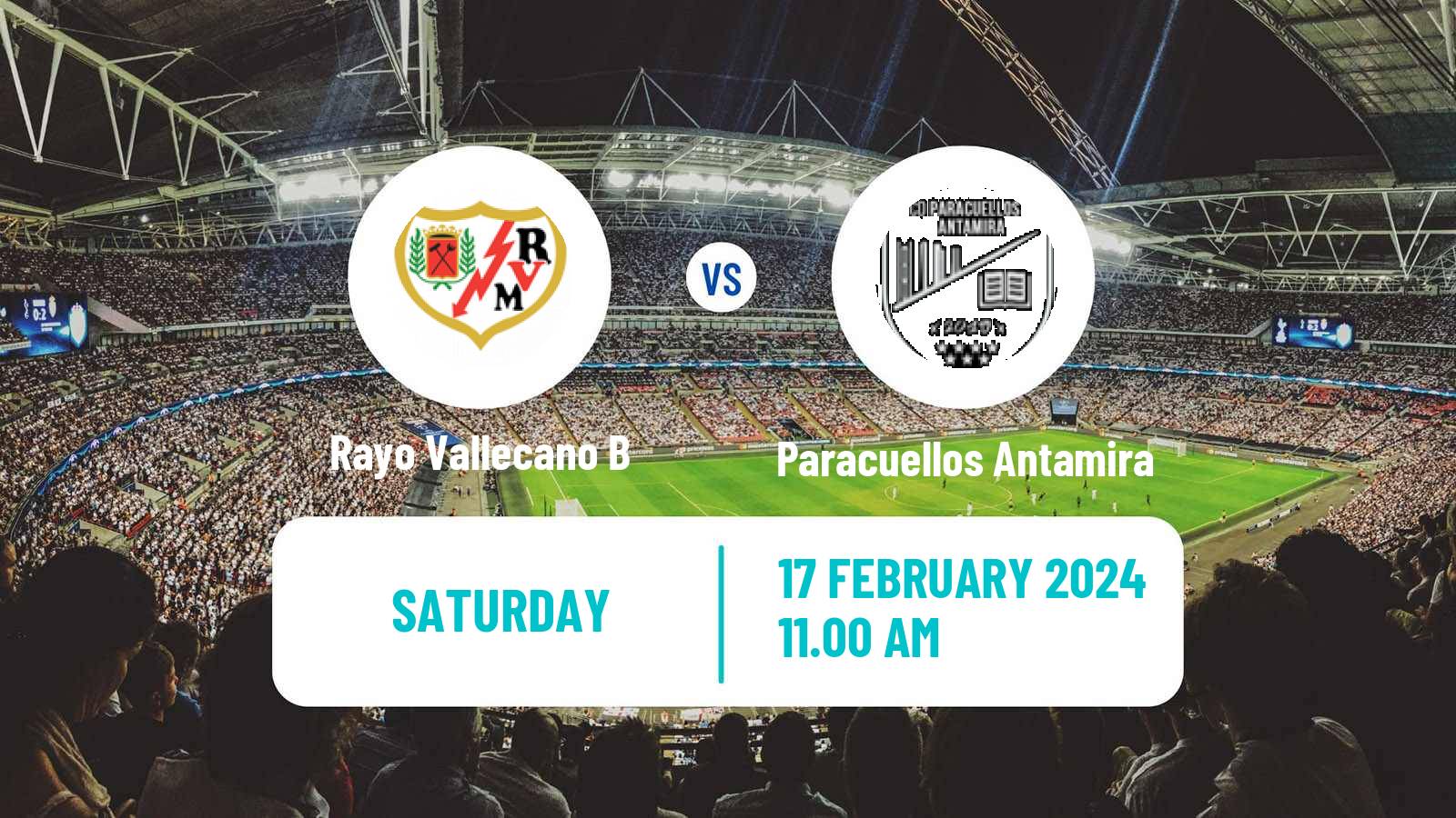 Soccer Spanish Tercera RFEF - Group 7 Rayo Vallecano B - Paracuellos Antamira