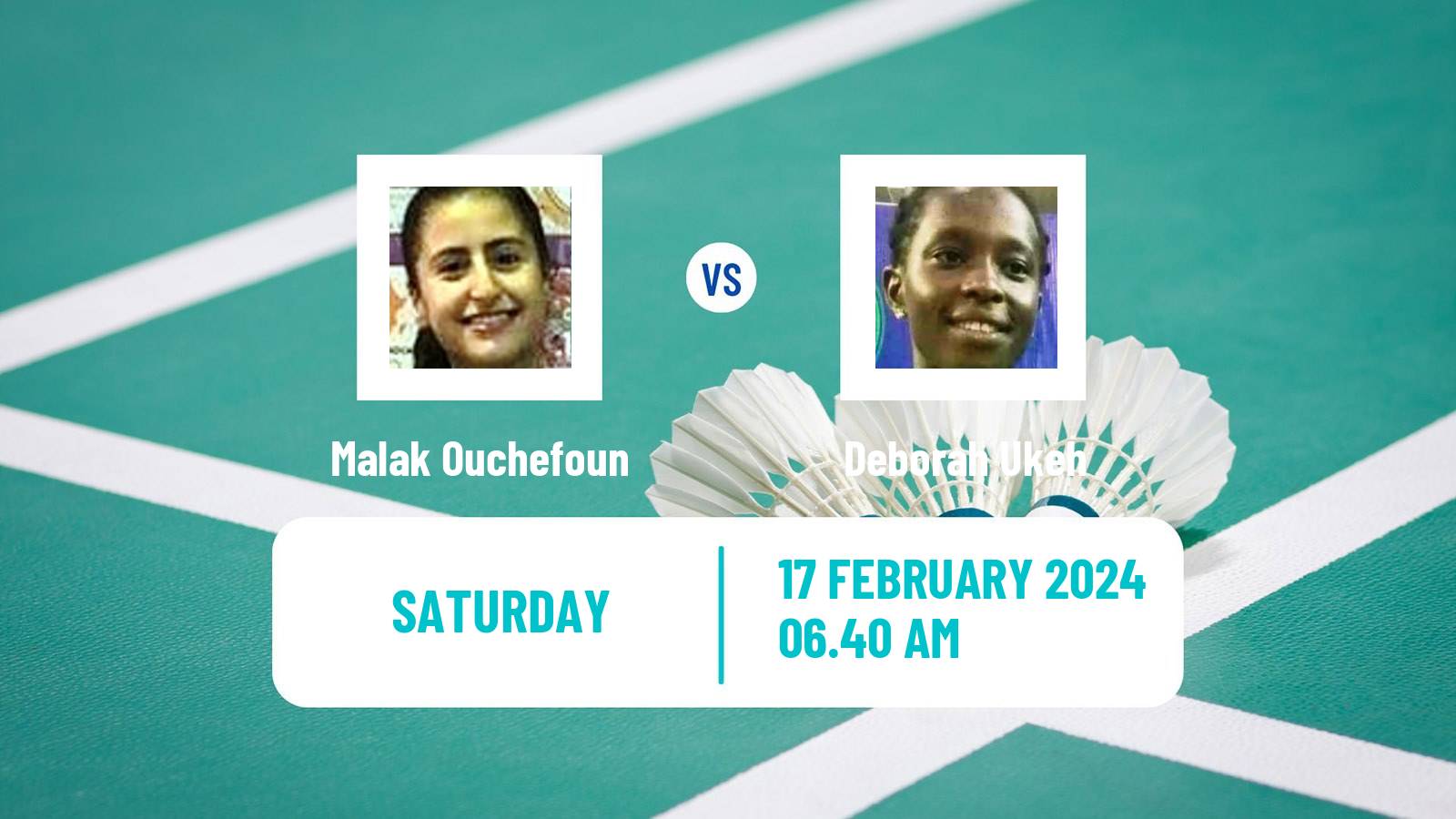 Badminton BWF Africa Championships Women Malak Ouchefoun - Deborah Ukeh