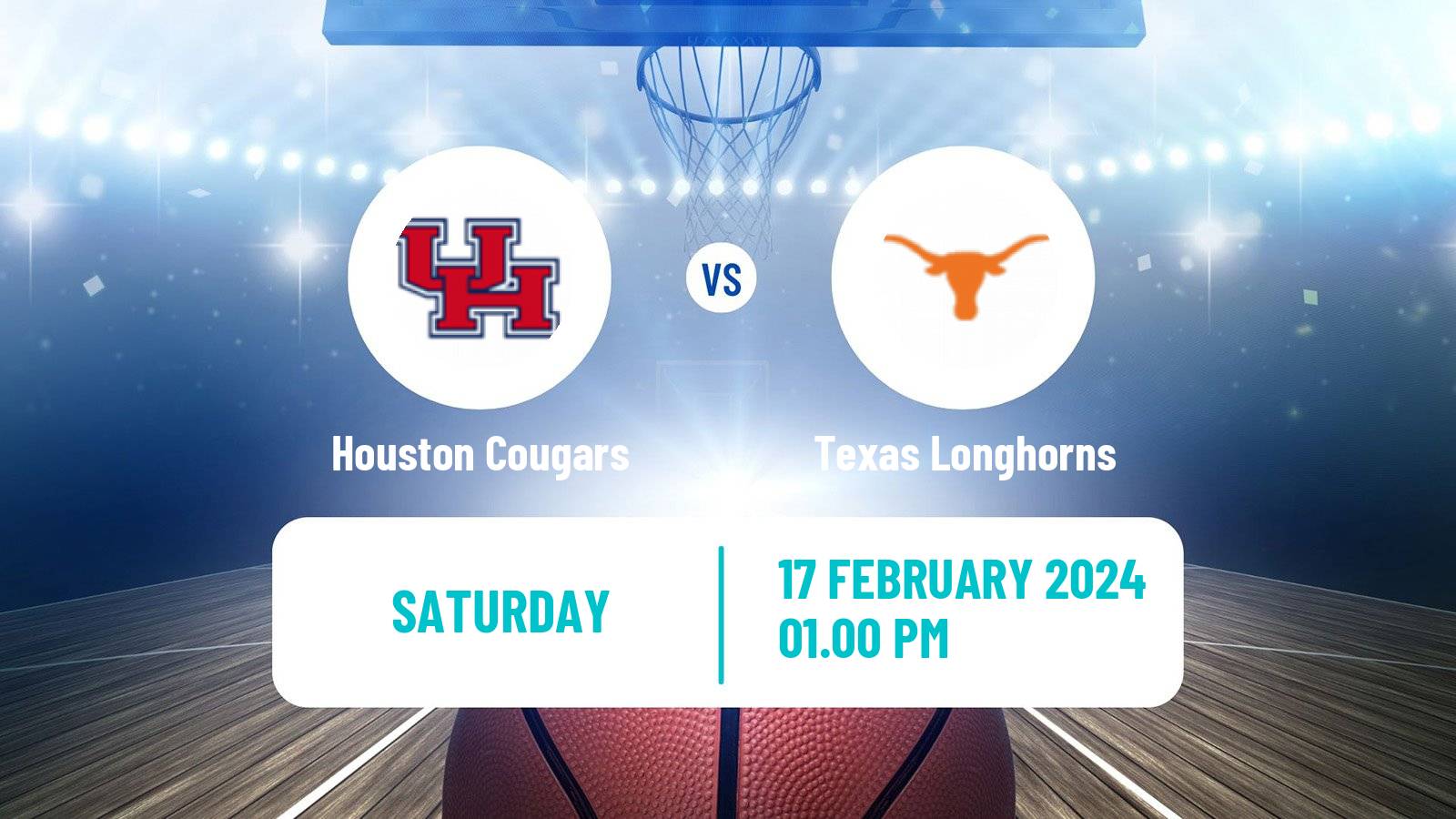 Basketball NCAA College Basketball Houston Cougars - Texas Longhorns