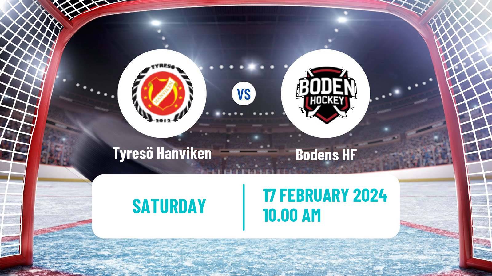 Hockey Swedish HockeyEttan Norra Tyresö Hanviken - Boden