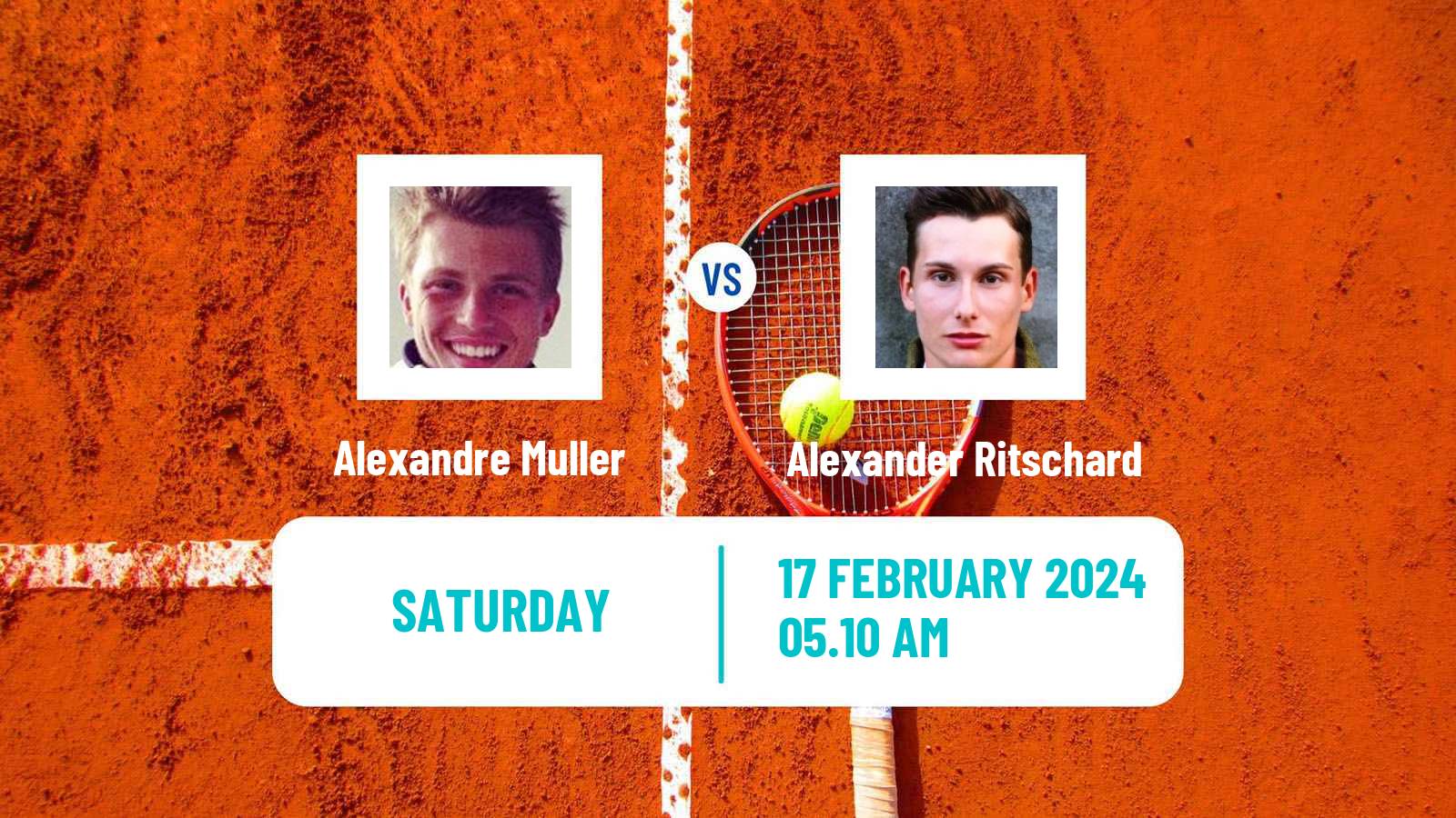 Tennis ATP Doha Alexandre Muller - Alexander Ritschard