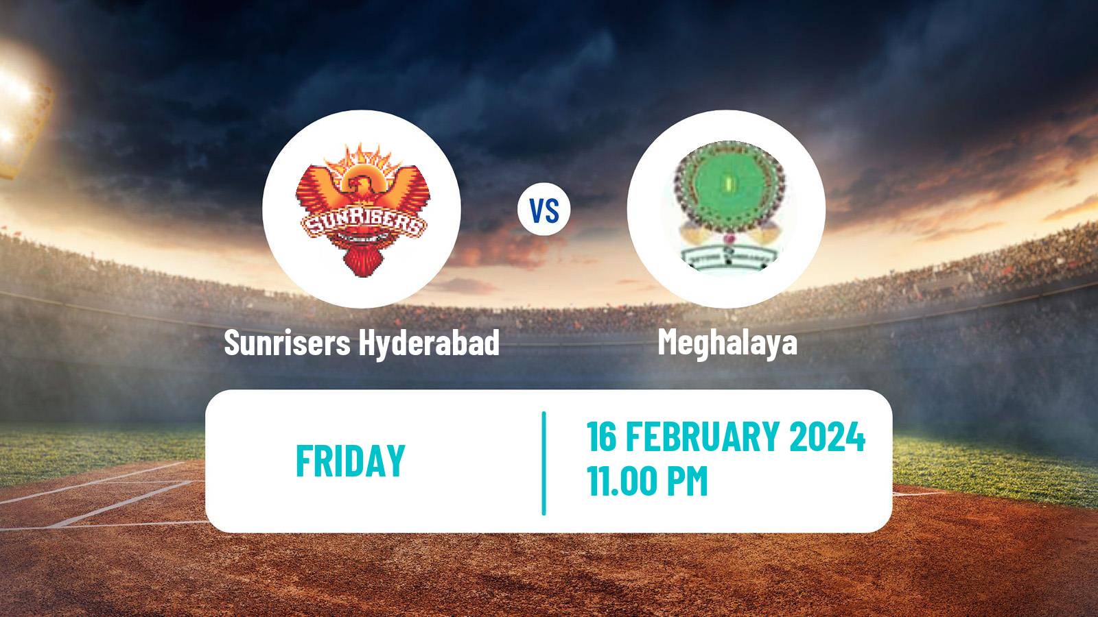 Cricket Ranji Trophy Sunrisers Hyderabad - Meghalaya