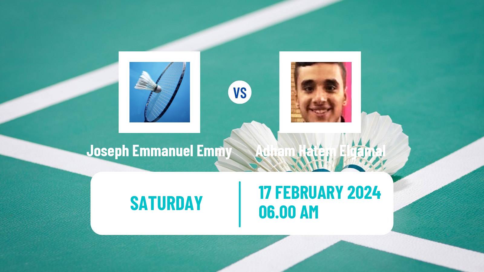 Badminton BWF Africa Championships Men Joseph Emmanuel Emmy - Adham Hatem Elgamal