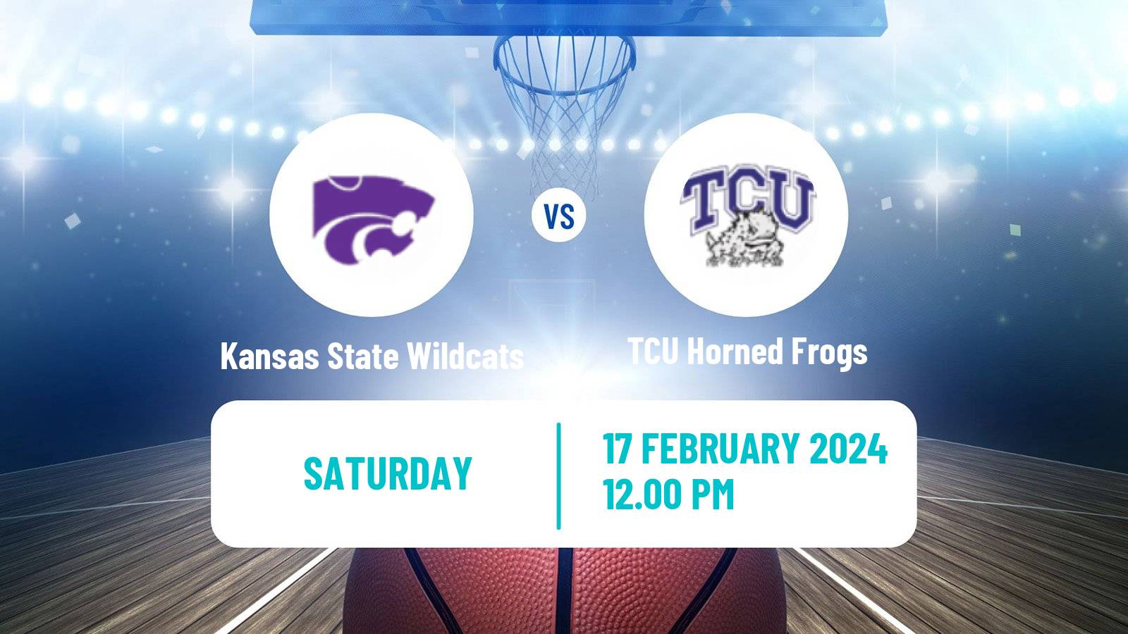 Basketball NCAA College Basketball Kansas State Wildcats - TCU Horned Frogs