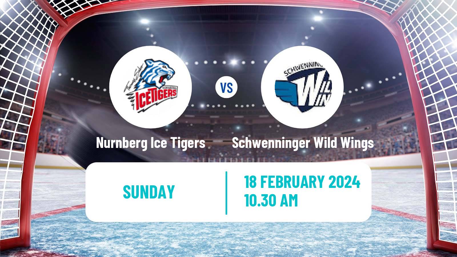 Hockey German Ice Hockey League Nurnberg Ice Tigers - Schwenninger Wild Wings