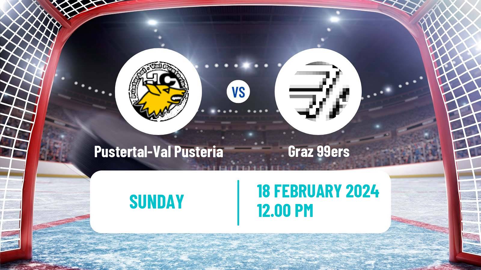 Hockey Austrian Ice Hockey League Pustertal-Val Pusteria - Graz 99ers