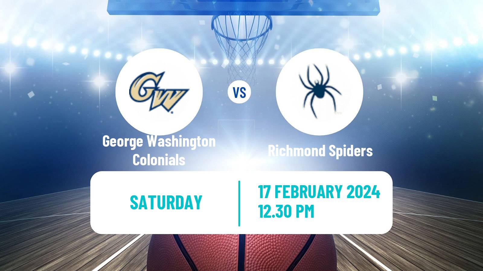 Basketball NCAA College Basketball George Washington Colonials - Richmond Spiders