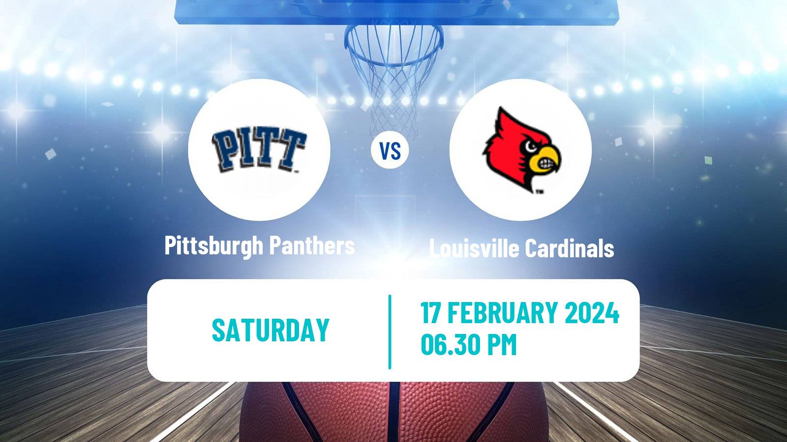 Basketball NCAA College Basketball Pittsburgh Panthers - Louisville Cardinals