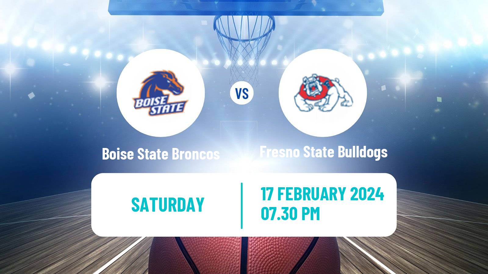 Basketball NCAA College Basketball Boise State Broncos - Fresno State Bulldogs