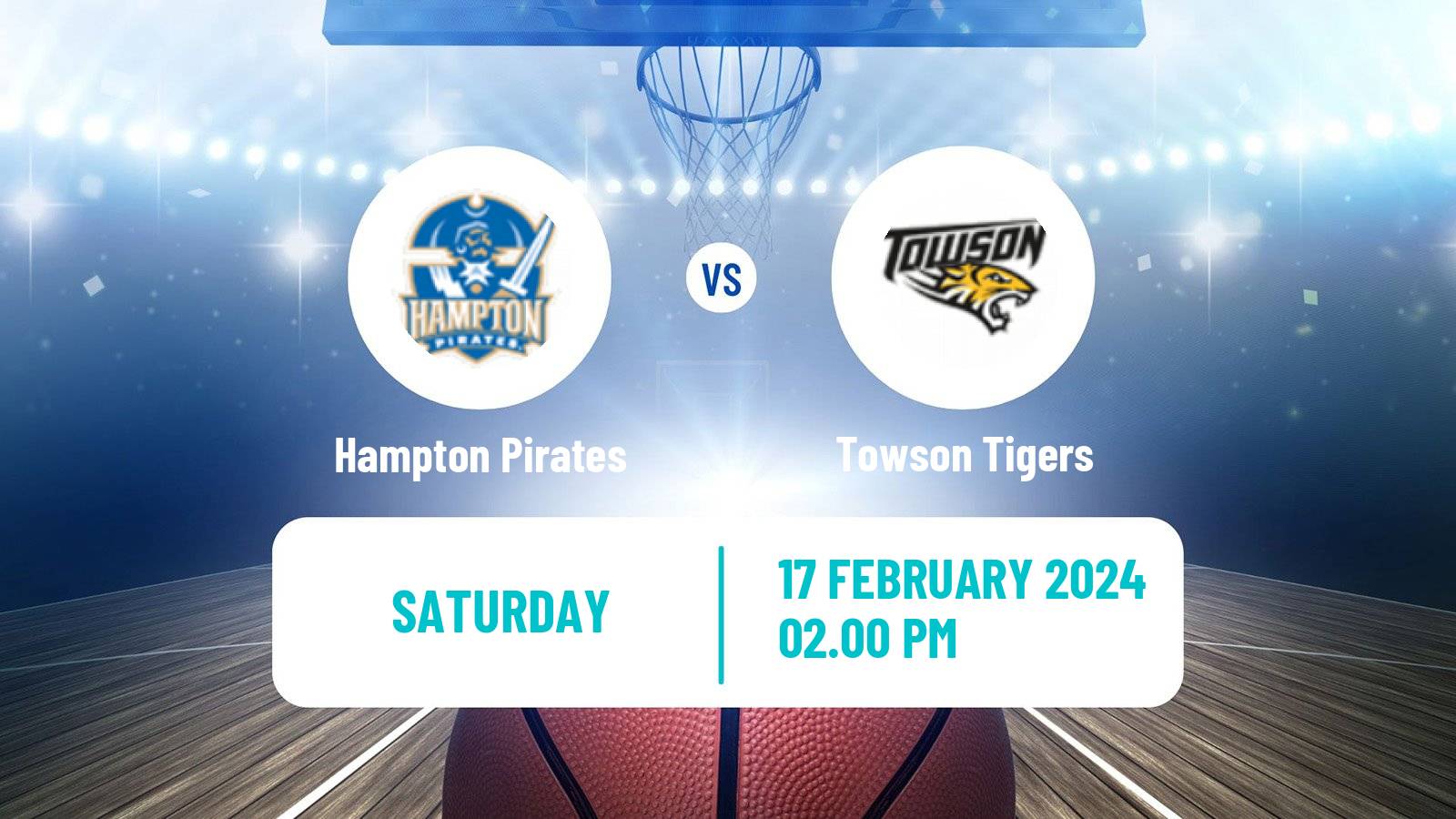 Basketball NCAA College Basketball Hampton Pirates - Towson Tigers