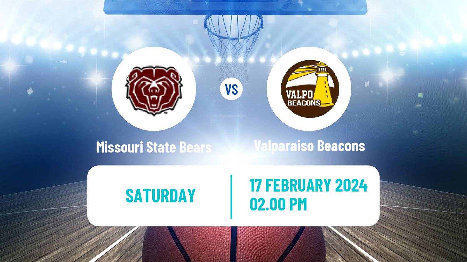 Basketball NCAA College Basketball Missouri State Bears - Valparaiso Beacons