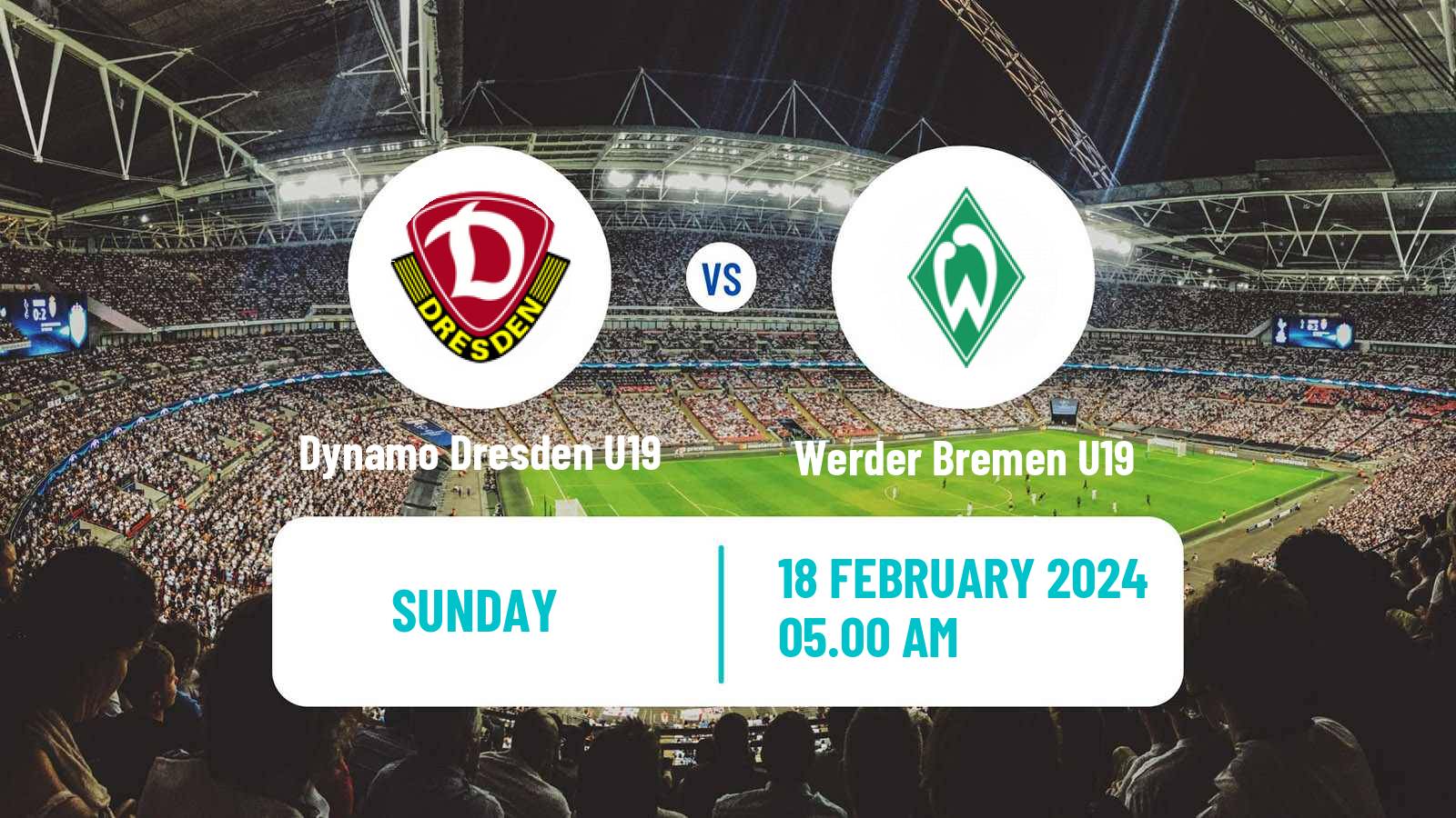 Soccer German Junioren Bundesliga North Dynamo Dresden U19 - Werder Bremen U19