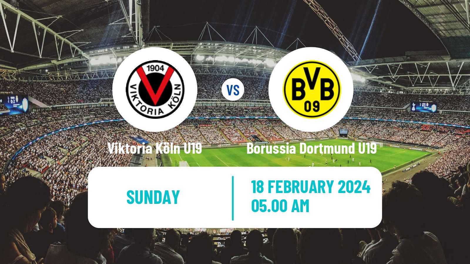 Soccer German Junioren Bundesliga West Viktoria Köln U19 - Borussia Dortmund U19