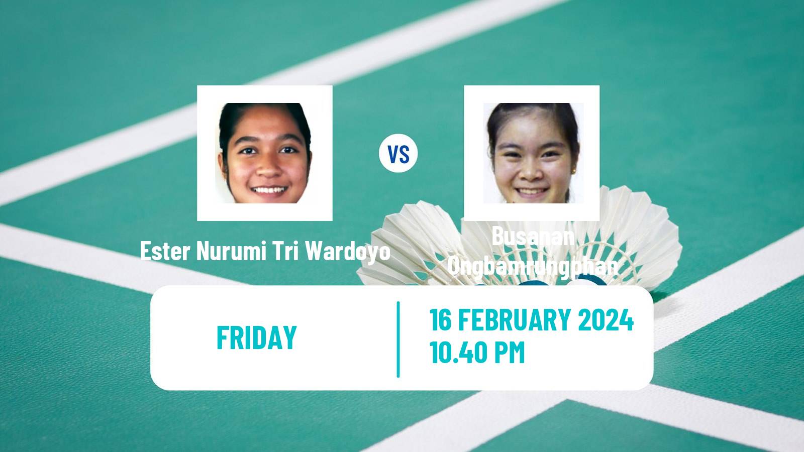Badminton BWF Asia Championships Teams Women Ester Nurumi Tri Wardoyo - Busanan Ongbamrungphan