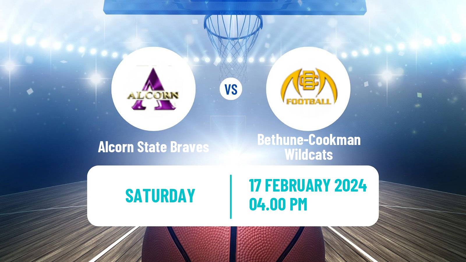 Basketball NCAA College Basketball Alcorn State Braves - Bethune-Cookman Wildcats